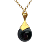 Gilded amber pendant