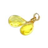 Verzierte Ohrringe mit facettiertem Bernstein