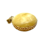 Gilded pendant with amber