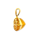 Gilded pendant with amber