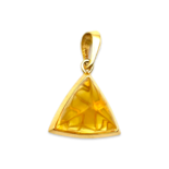 Gilded pendant with amber