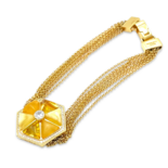 Gold plated amber bracelet