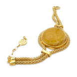 Gold plated amber bracelet