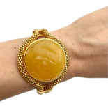 Gold plated amber bracelet