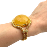 Gold plated amber bracelet