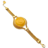 Gold plated amber bracelet