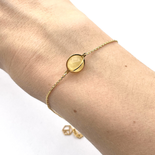 Gold plated amber bracelet