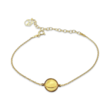 Gold plated amber bracelet