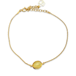 Gold plated amber bracelet