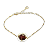 Gold plated amber bracelet