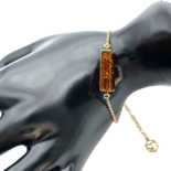 Bracelet en ambre plaqué or