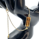 Bracelet en ambre plaqué or