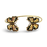 Gold-plated amber bracelet Butterfly