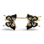 Gold-plated amber bracelet Butterfly