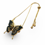 Gold-plated amber bracelet Butterfly