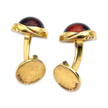 Goldplattierte Bernsteinmanschettenknöpfe