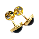 Goldplattierte Bernsteinmanschettenknöpfe