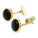 Goldplattierte Bernsteinmanschettenknöpfe