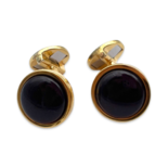 Goldplattierte Bernsteinmanschettenknöpfe
