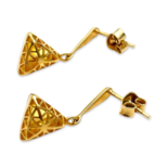 Boucles d'oreilles en ambre plaqué or