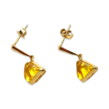 Gold plated amber earrings