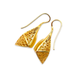 Gold plated amber earrings