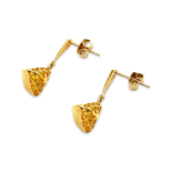 Позолочені янтарний сережки