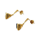 Boucles d'oreilles en ambre plaquées or