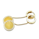 Золото платинові бурштинові сережки