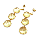 Boucles d'oreilles en ambre plaquées or