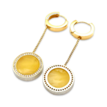 Boucles d'oreilles en ambre plaquées or