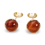 Gold plated amber earrings