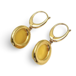 Gold plated amber earrings