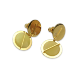 Gold plated amber earrings