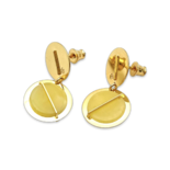 Gold plated amber earrings