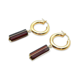 Gold plated amber earrings