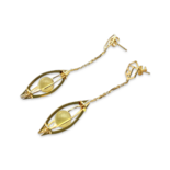 Mit Gold überzogene Bernstein-Ohrringe