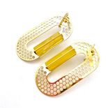 Mit Gold überzogene Bernstein-Ohrringe