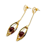 Gold plated amber earrings