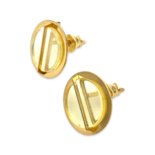 Gold plated amber earrings