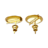 Boucles d'oreilles en ambre plaqué or