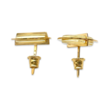 Boucles d'oreilles en ambre plaqué or