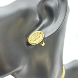 Boucles d'oreilles en ambre plaqué or