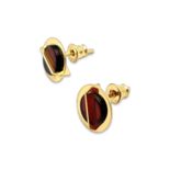 Boucles d'oreilles en ambre plaqué or