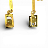 Boucles d'oreilles ambre plaqué or