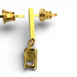 Boucles d'oreilles ambre plaqué or