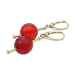 Mit Gold überzogene Bernstein-Ohrringe