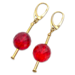 Gold plated amber earrings