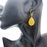 Золотої пластини бурштинові сережки