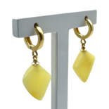 Gold Plated amber earrings